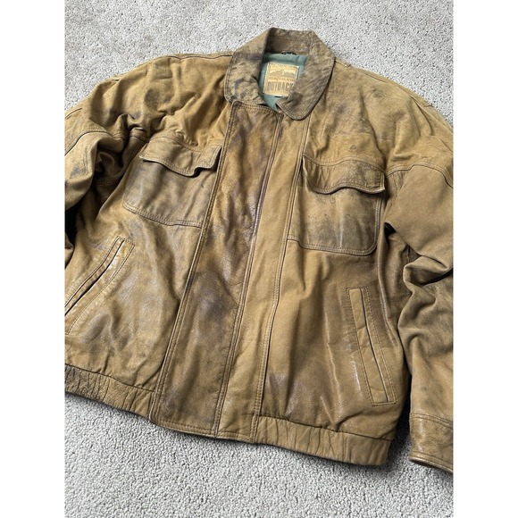 Mens Leather New Zealand Outback Brown Jacket Made in Korea, Size 42 (L/XL) - Picture 3 of 8